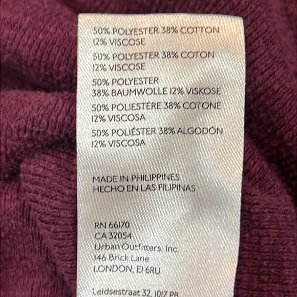 Anthropologie Pilcro Ruffle Sweater XS Purple Boho Heathered Stretch Curved Hem - Picture 9 of 9